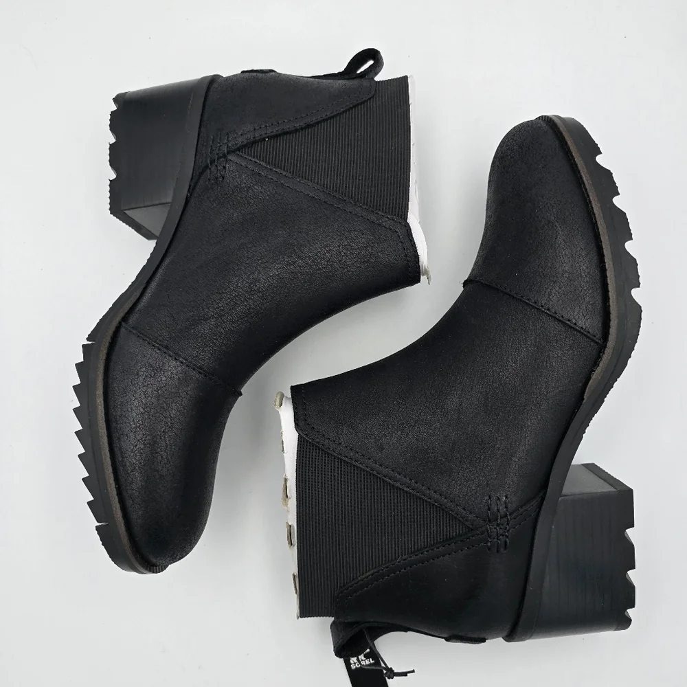 NWT Sorel Cate Chelsea Boots, Waterproof, Black Women's 8 - Picture 15 of 16